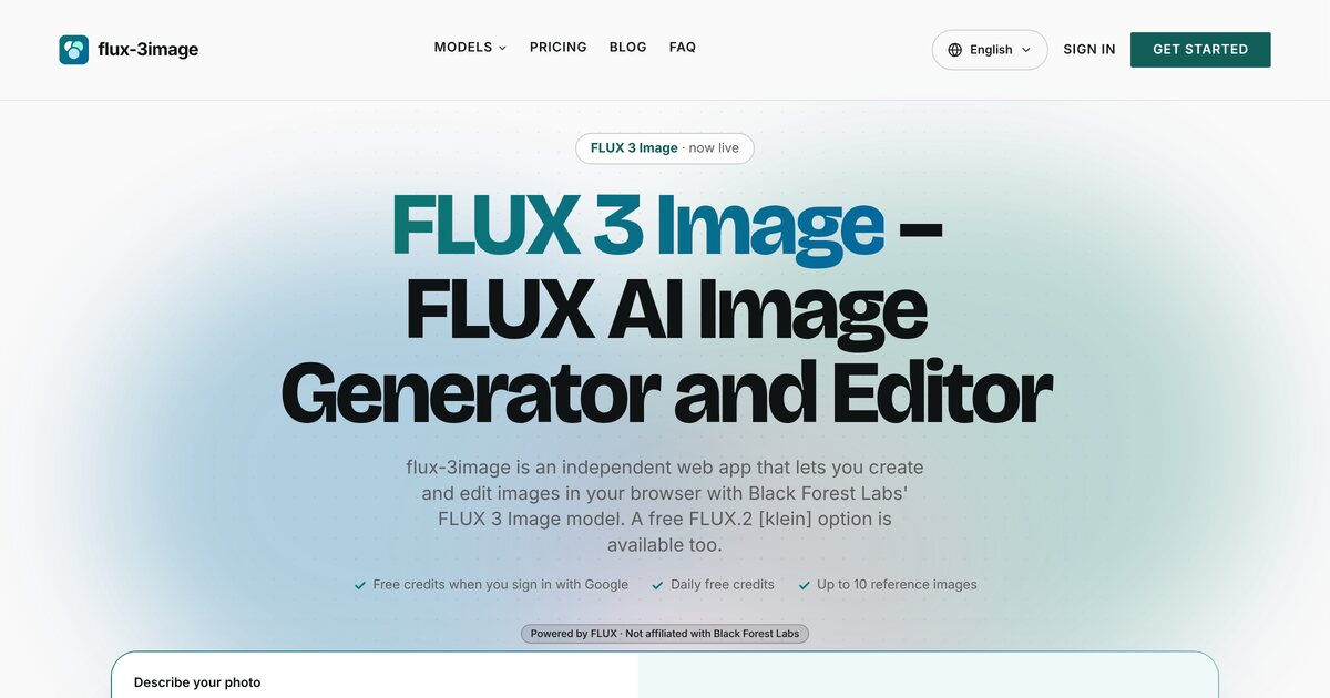 FLUX 3 Image – Free Unlimited FLUX AI Image Generator & Editor